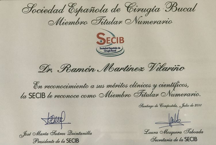Diploma de membro titular da SECIB